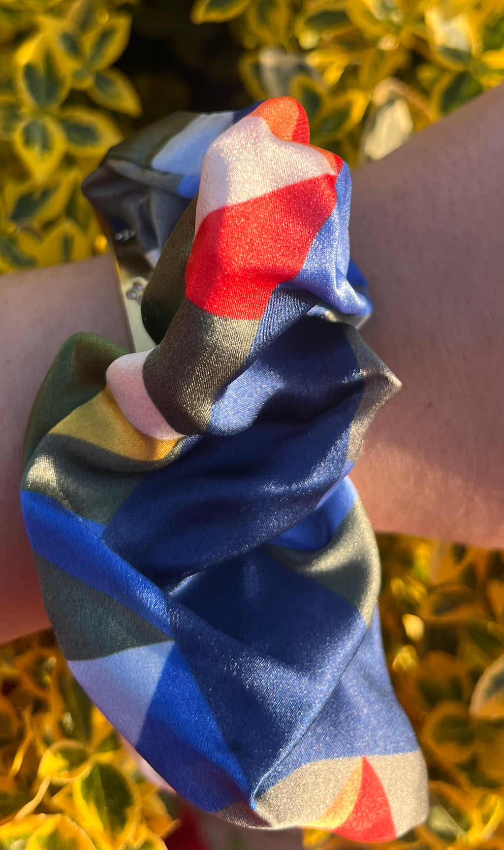 Chouchou 100% SOIE DE MURIER Éclat Saphir