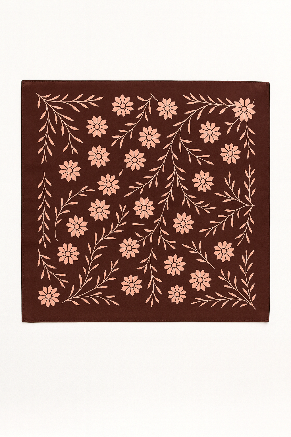 FOULARD 100% SOIE  DE MURIER Jardin d’Ambre