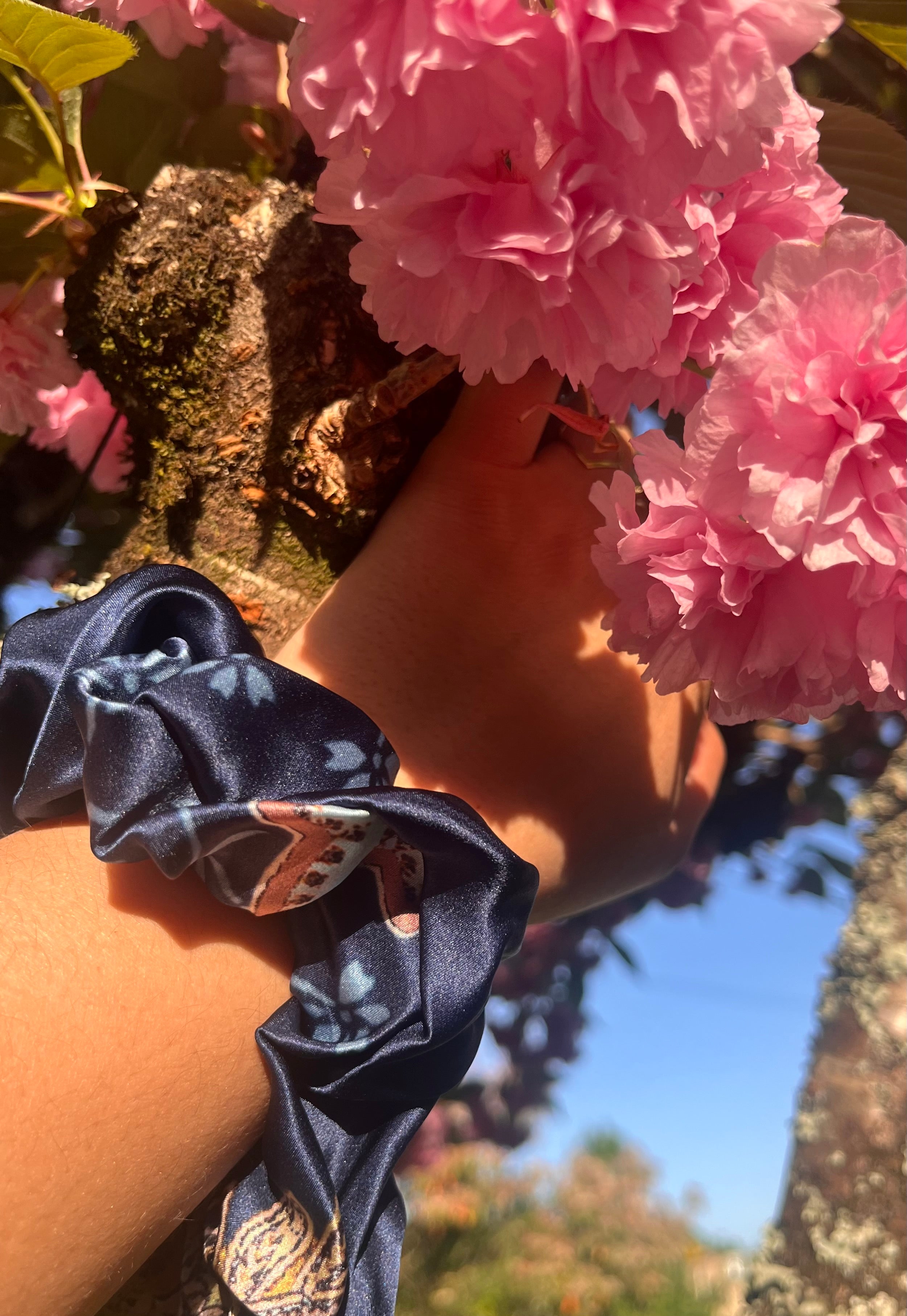 CHOUCHOU 100% SOIE DE MURIER Bleu Antique