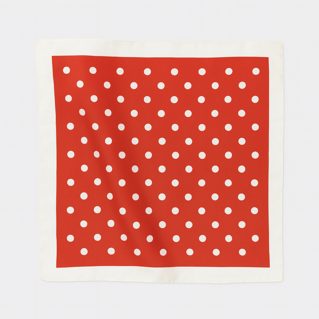 FOULARD 100% SOIE DE MURIER Pois d’Amour