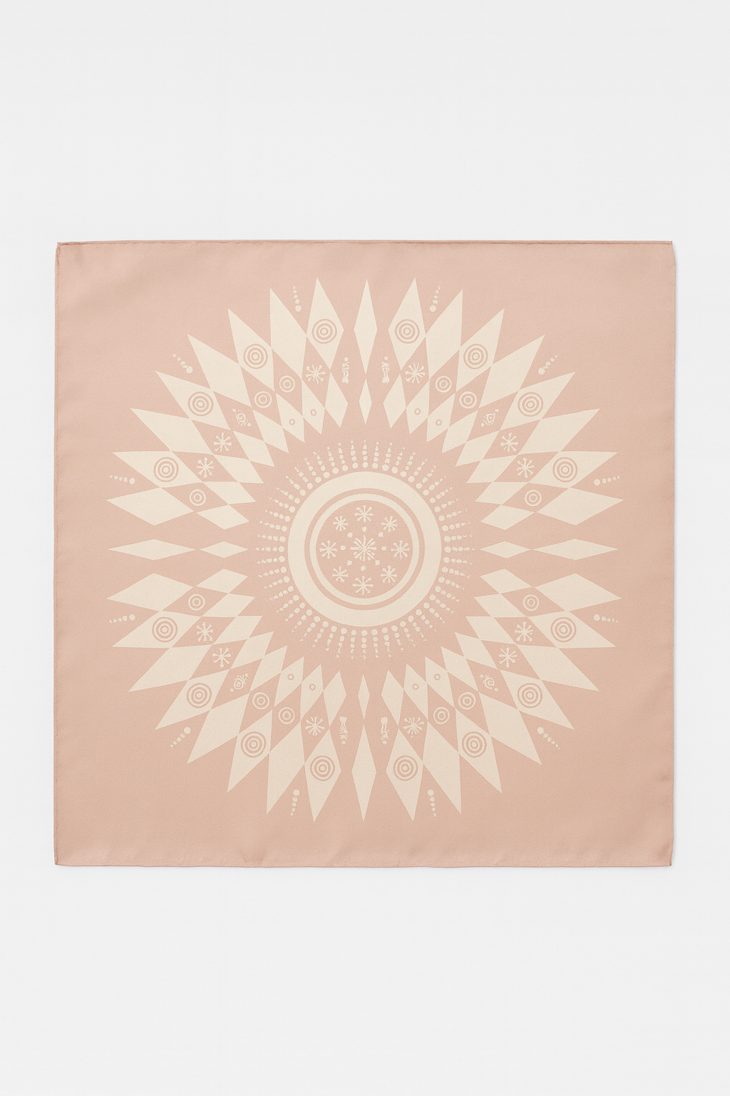 FOULARD 100% SOIE DE MURIER Rose solaire