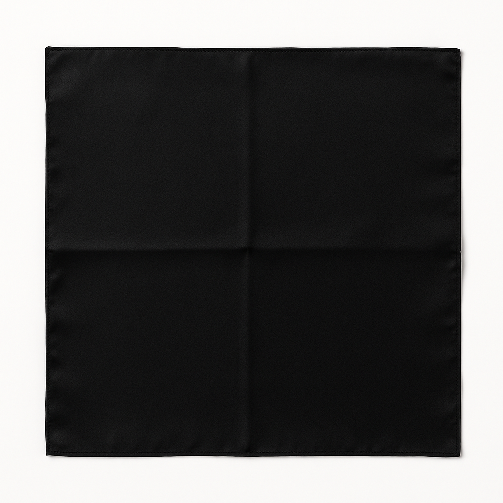 FOULARD 100% SOIE DE MURIER Noir Intemporel